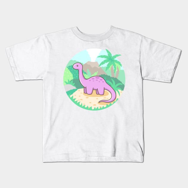 Baby Dino Kids T-Shirt by sombrasblancas